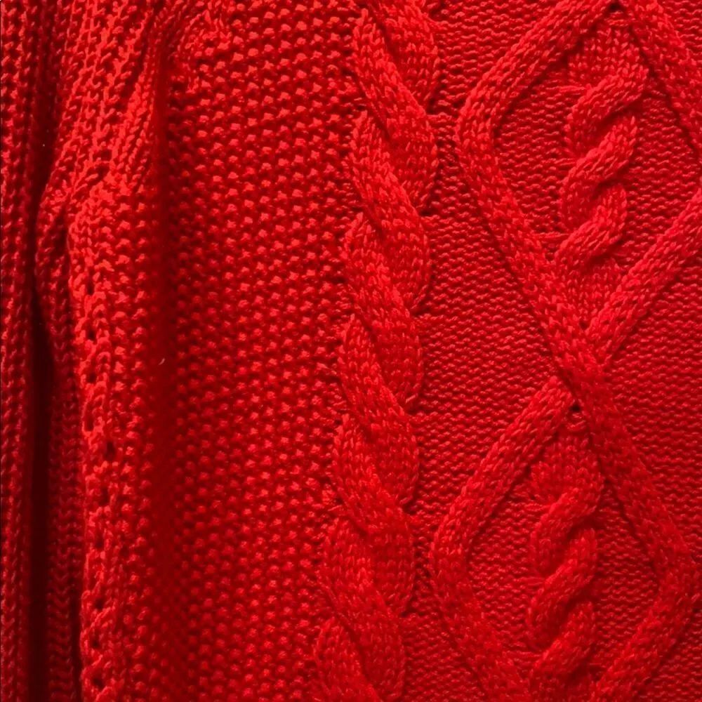 Express Red Slightly Cropped Sweater - Picture 2 of 4